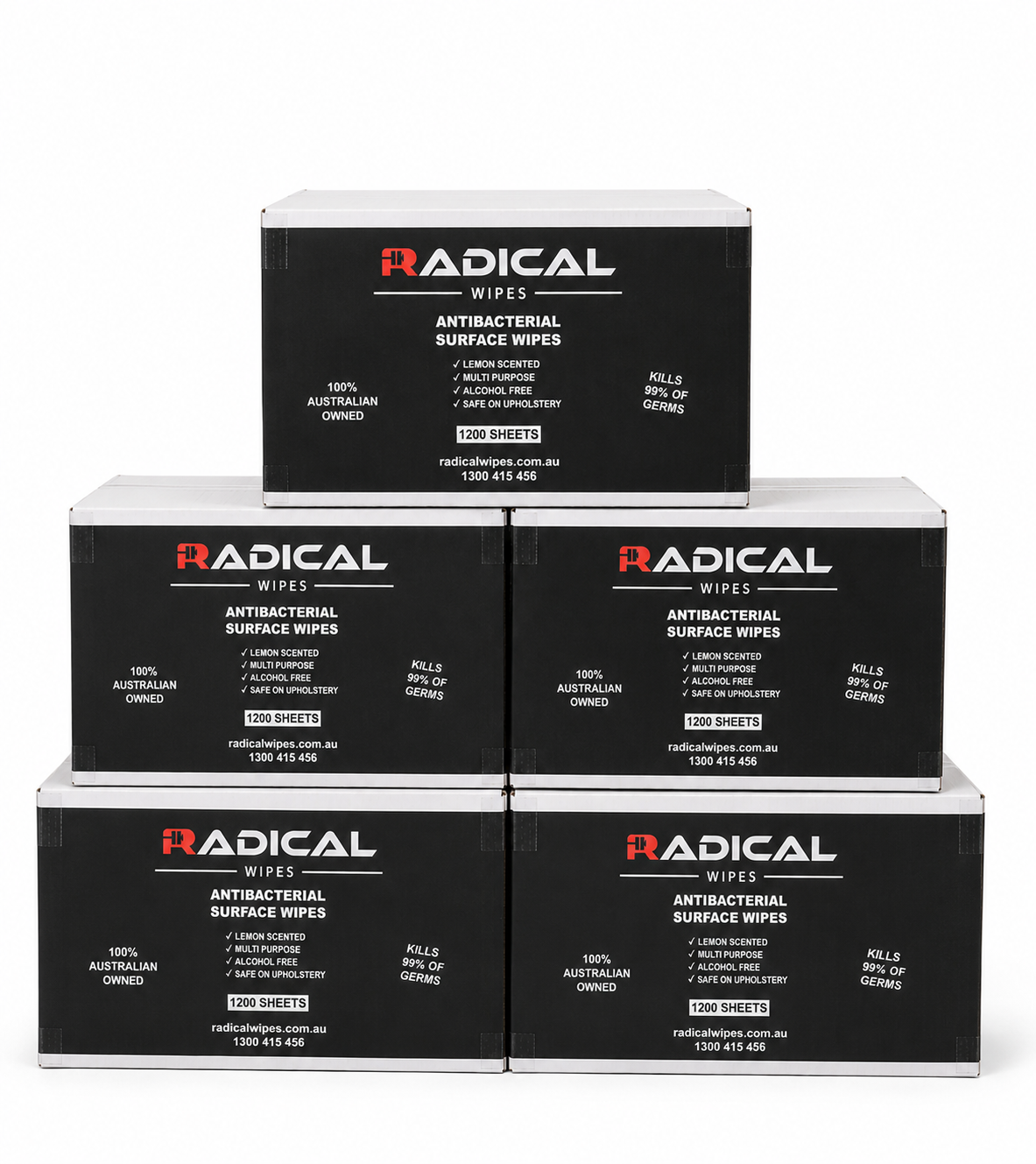 Gym Wipes, 5 Carton Bundle